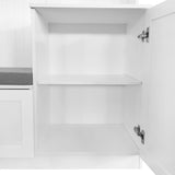 Yiekholo Casual 59-in White Wood Hall Tree
