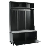 Yiekholo Casual 47.2-in Black Wood Hall Tree