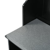 Yiekholo Casual 47.2-in Black Wood Hall Tree