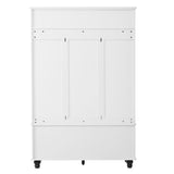 Yiekholo Casual 47.2-in White Wood Hall Tree