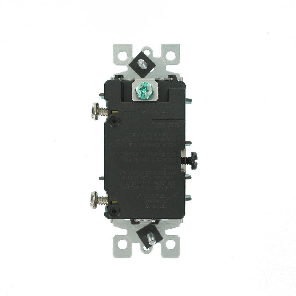 15-Amp Commercial Grade Combination Two Single Pole Rocker Switches, White - Super Arbor