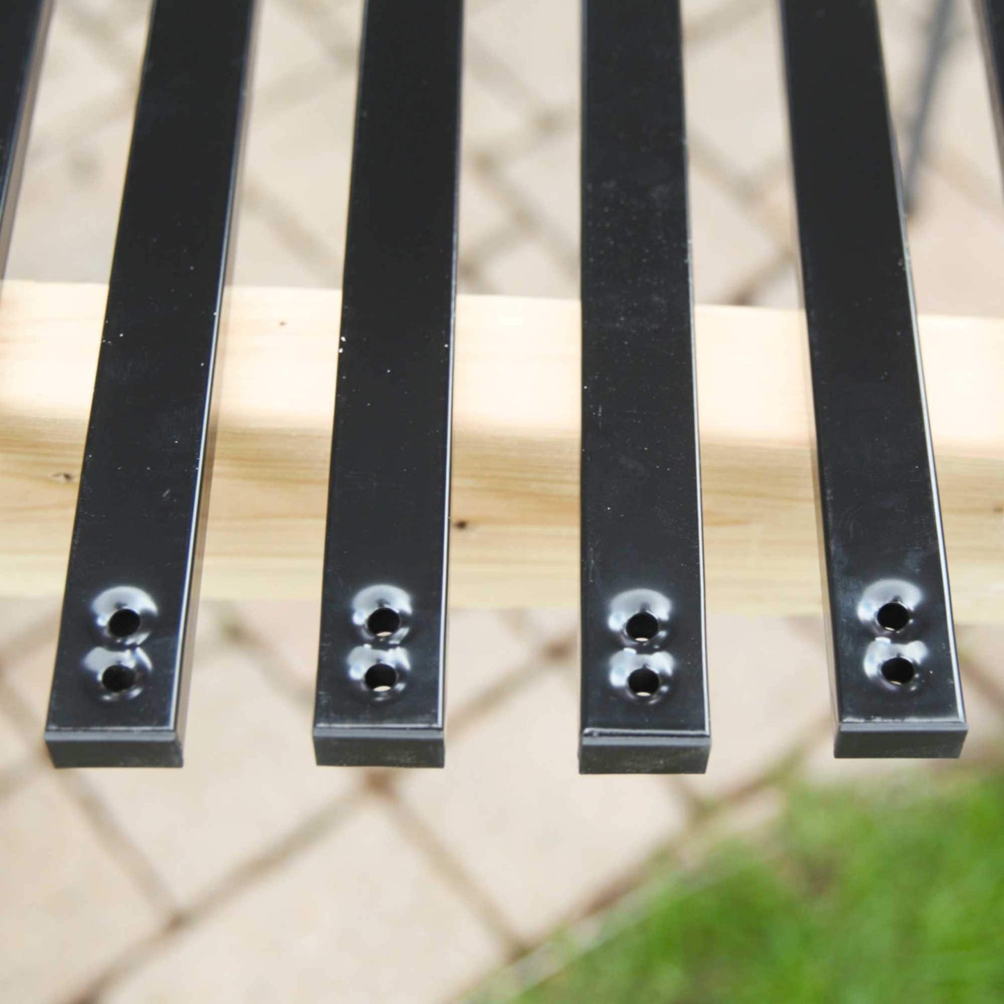 Nuvo Iron 1/2-in x 1-in x 38-in Black Powder Coated Galvanized Steel Rectangular Deck Baluster