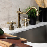 Elements of Design New Orleans Antique Brass 2-Handle Deck-Mount Bridge Kitchen Faucet
