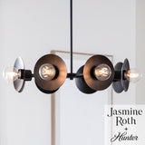 Hunter Fernando 8-Light Matte Black Modern/ContemporaryBare Bulb Chandelier