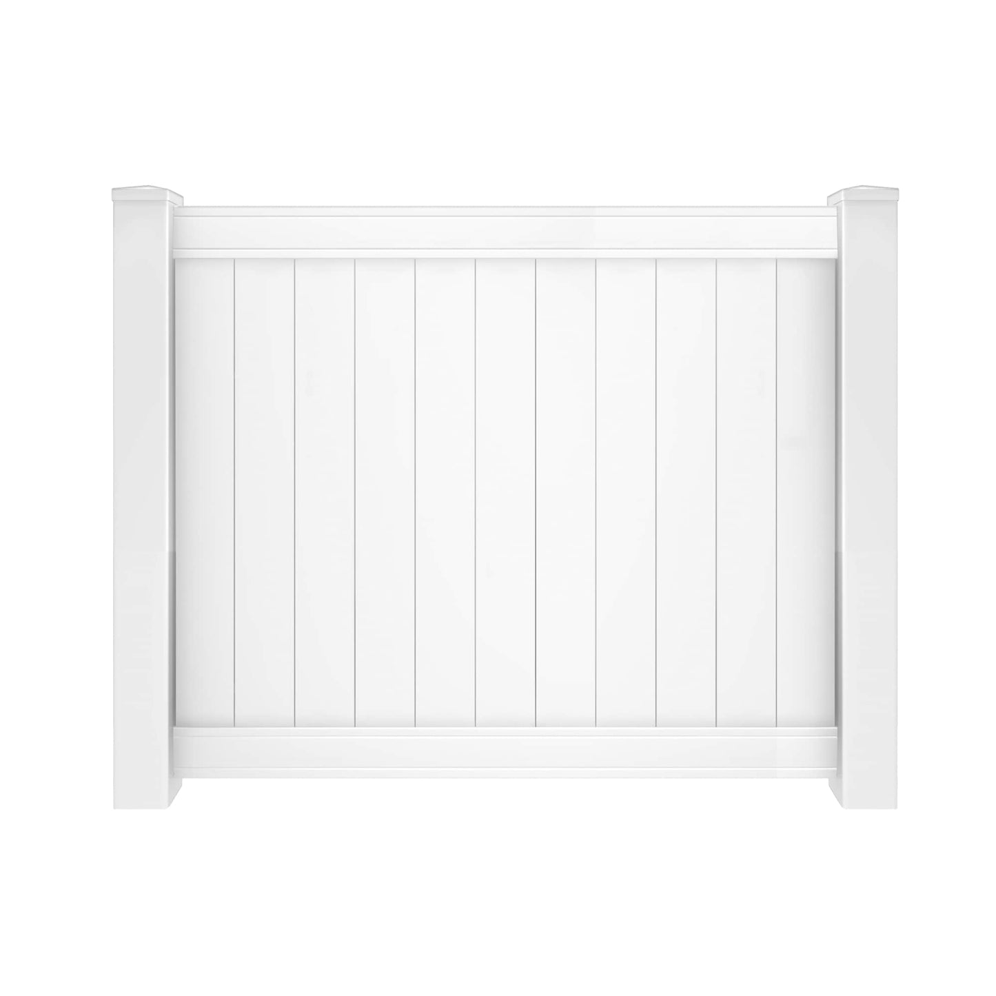 Outdoor Essentials Woodbridge 4-ft H x 6-ft W White Privacy Vinyl Fence Panel (Unassembled)
