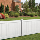 Outdoor Essentials Woodbridge 4-ft H x 6-ft W White Privacy Vinyl Fence Panel (Unassembled)
