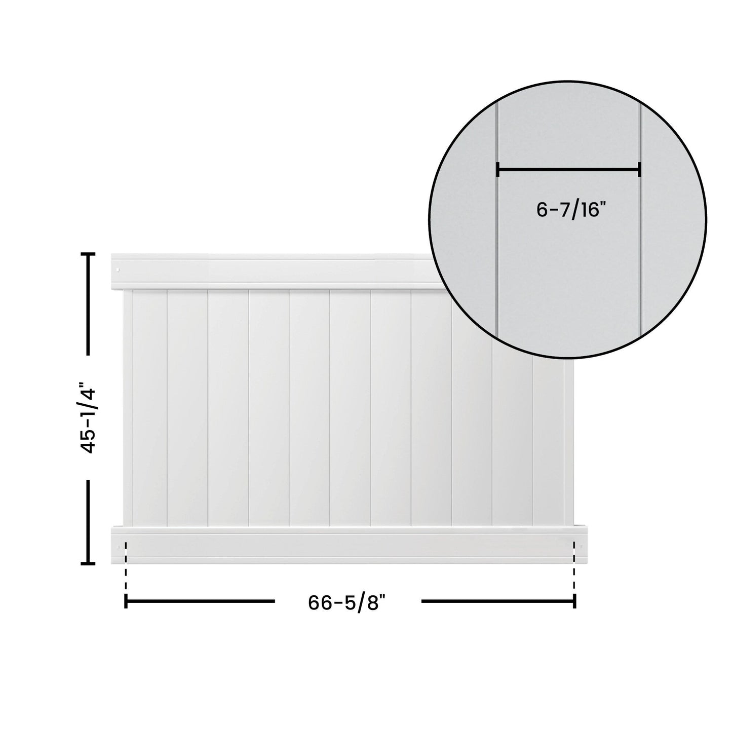 Outdoor Essentials Woodbridge 4-ft H x 6-ft W White Privacy Vinyl Fence Panel (Unassembled)