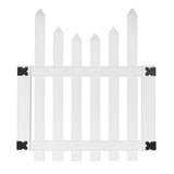 Outdoor Essentials PicketLock 4-ft H x 3.5-ft W White Vinyl Scallop Fence Gate Kit (Unassembled)