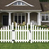 Outdoor Essentials PicketLock 4-ft H x 3.5-ft W White Vinyl Scallop Fence Gate Kit (Unassembled)