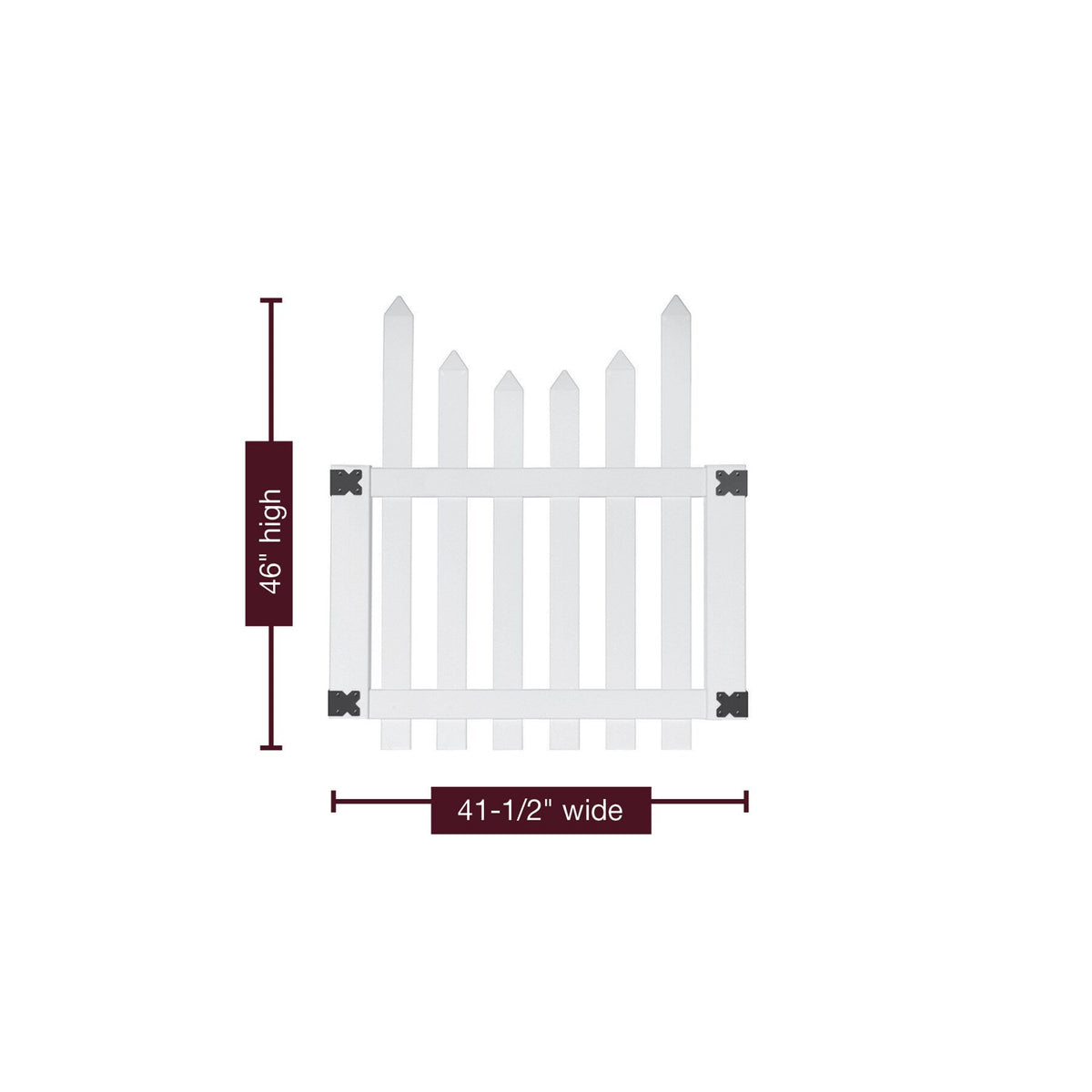Outdoor Essentials PicketLock 4-ft H x 3.5-ft W White Vinyl Scallop Fence Gate Kit (Unassembled)