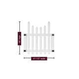 Outdoor Essentials PicketLock 4-ft H x 3.5-ft W White Vinyl Scallop Fence Gate Kit (Unassembled)