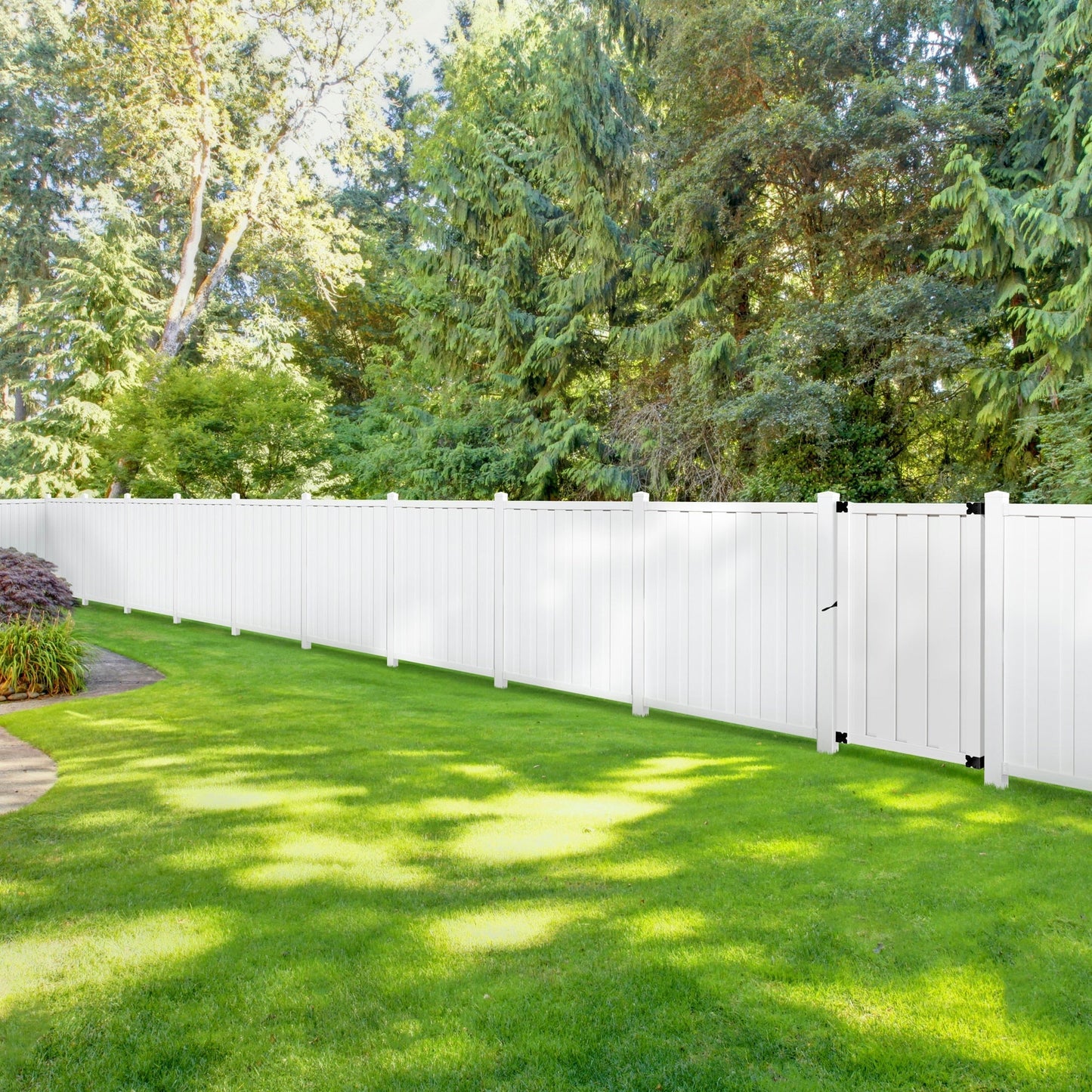 Outdoor Essentials PicketLock 8-ft H x 5-in W White Vinyl Blank Fence Post (Unassembled)