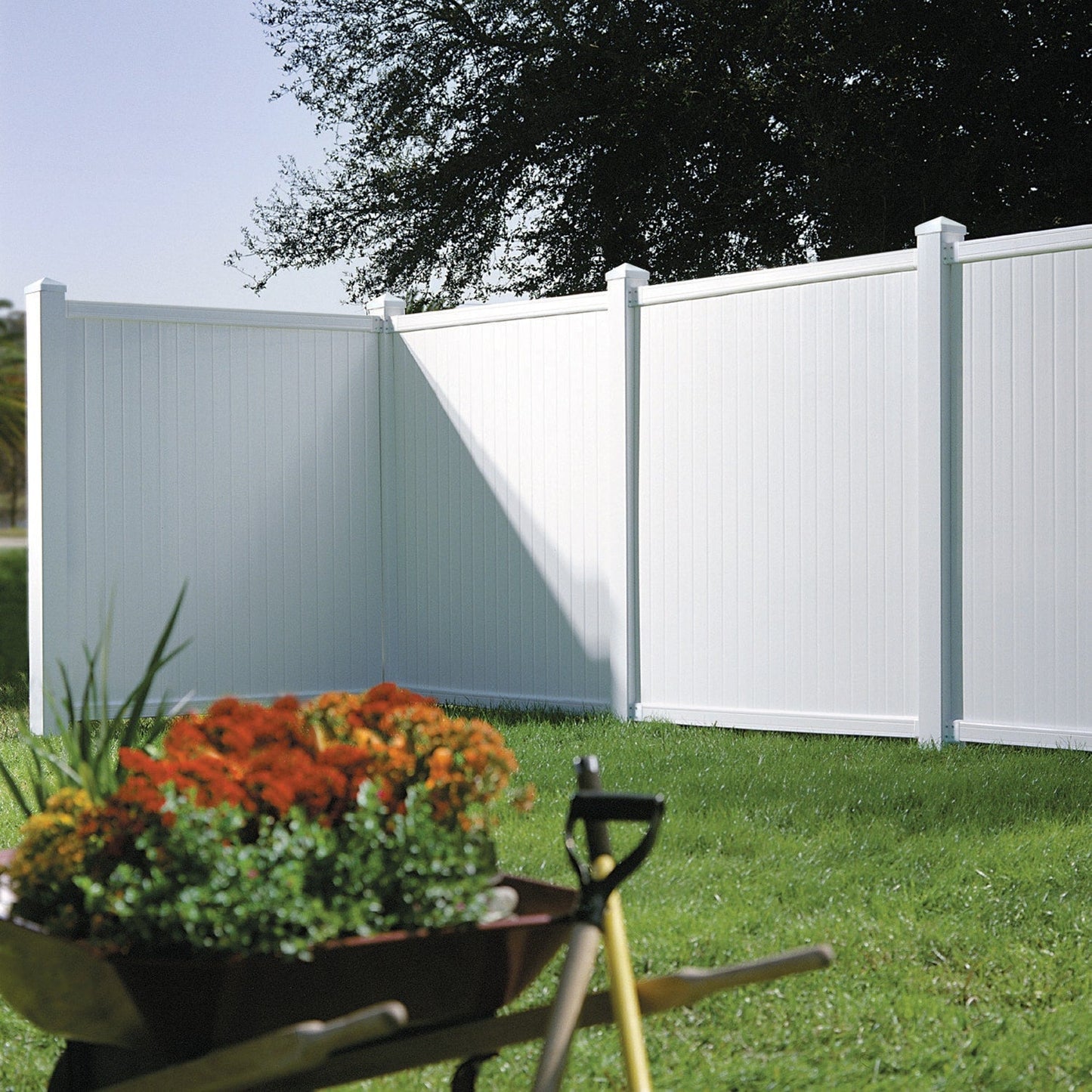 Outdoor Essentials Olympia 8-ft H x 5-in W White Vinyl Blank Fence Post (Unassembled)