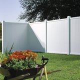 Outdoor Essentials PicketLock 8-ft H x 5-in W White Vinyl Blank Fence Post (Unassembled)