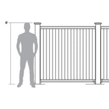 Outdoor Essentials Somerset 6-ft H x 6-ft W Tan Privacy Vinyl Flat-top Fence Panel (Unassembled)