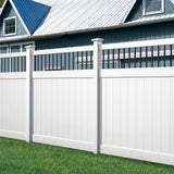 Outdoor Essentials Lakewood 8-ft H x 5-in W White Vinyl Line Fence Post (Unassembled)