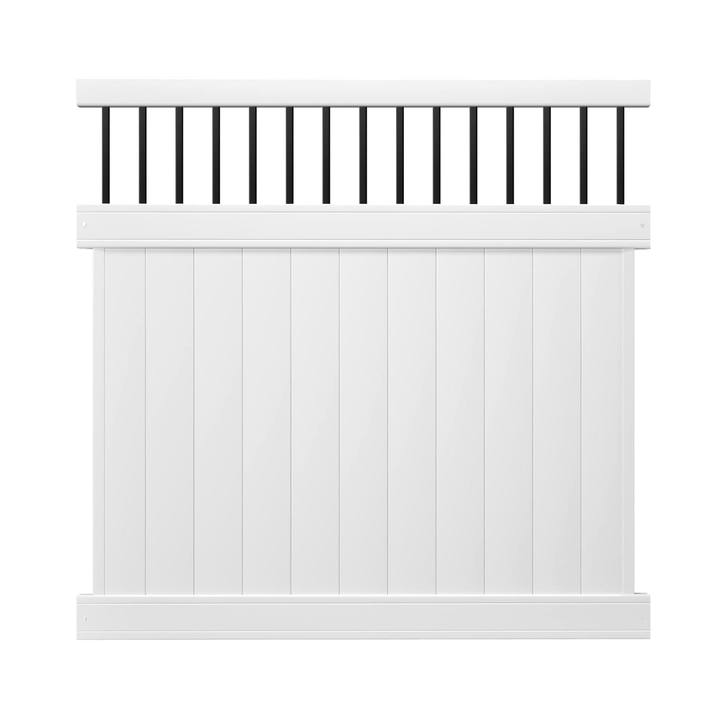 Outdoor Essentials Lakewood 6-ft H x 6-ft W White Privacy Vinyl Baluster Top Fence Panel (Unassembled)