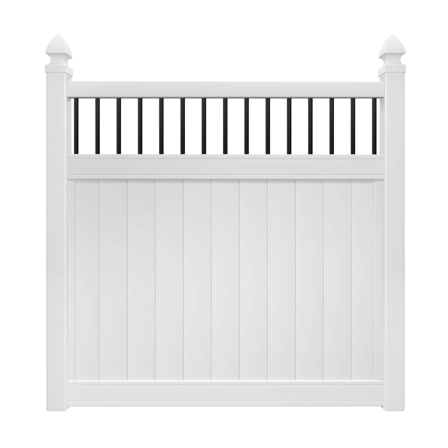 Outdoor Essentials Lakewood 6-ft H x 6-ft W White Privacy Vinyl Baluster Top Fence Panel (Unassembled)