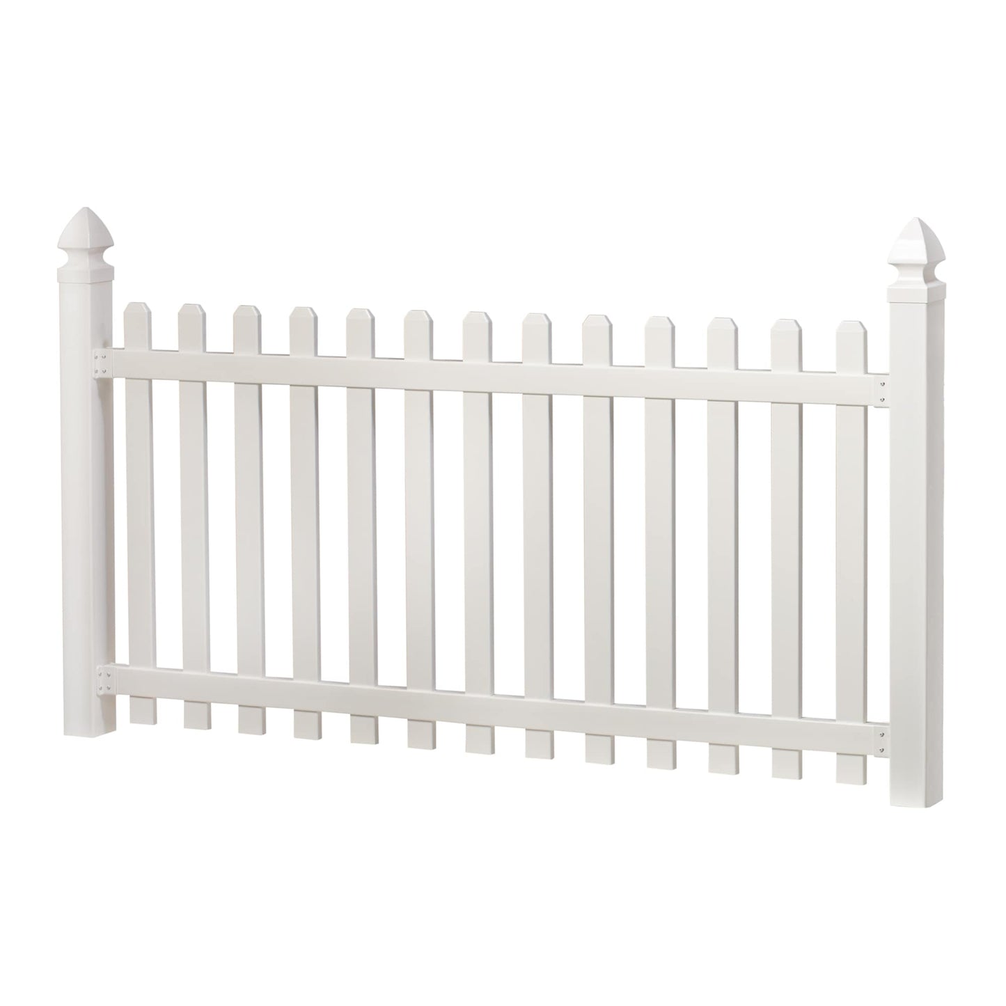 Outdoor Essentials Yorktown 4-ft H x 8-ft W White Vinyl Dog Ear Fence Panel (Unassembled)