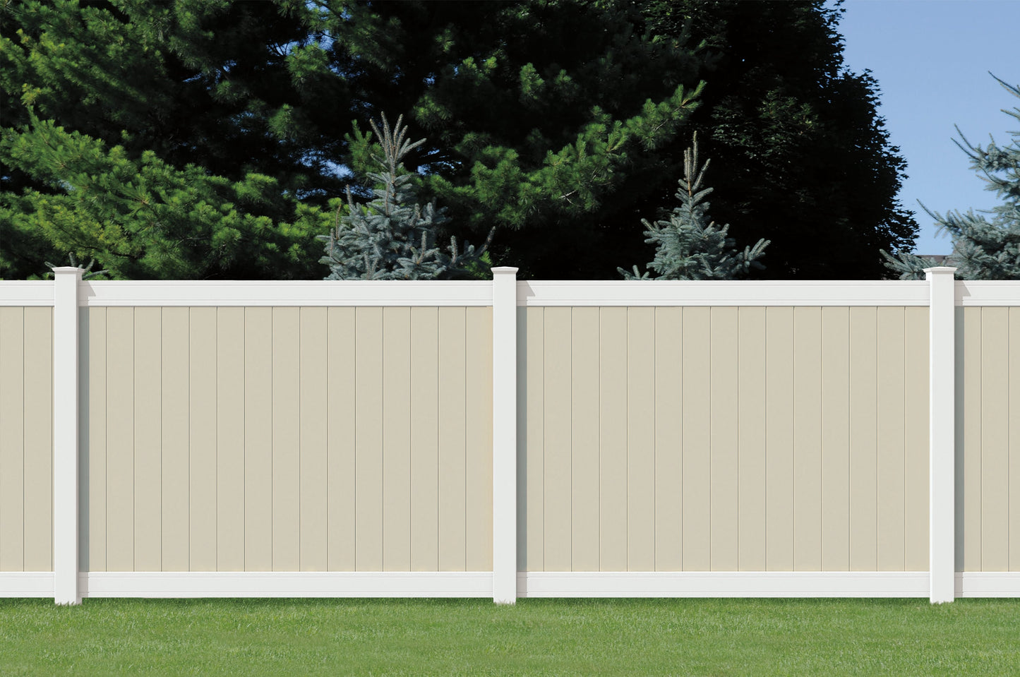Outdoor Essentials Woodbridge 6-ft H x 5-in W White Vinyl Line Fence Post (Assembled)
