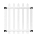Outdoor Essentials Yorktown 4-ft H x 3.5-ft W White Vinyl Dog Ear Fence Gate Kit (Unassembled)