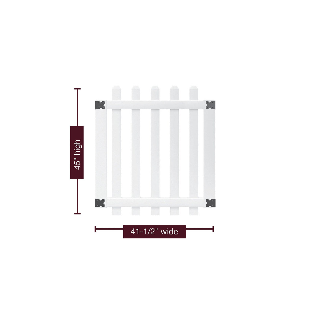 Outdoor Essentials Yorktown 4-ft H x 3.5-ft W White Vinyl Dog Ear Fence Gate Kit (Unassembled)