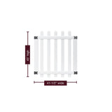 Outdoor Essentials Yorktown 4-ft H x 3.5-ft W White Vinyl Dog Ear Fence Gate Kit (Unassembled)
