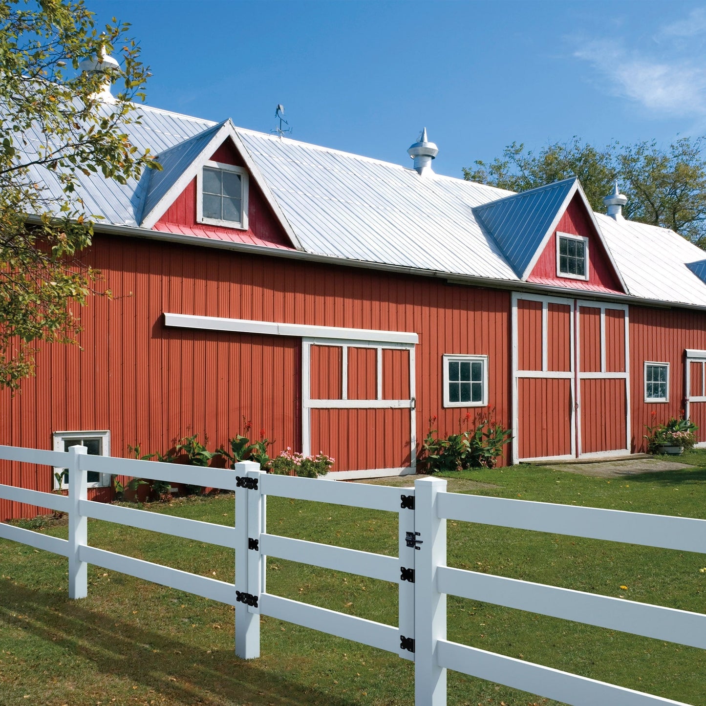 Outdoor Essentials Ranch 3-Rail 7-ft H x 5-in W White Vinyl End Fence Post (Unassembled)