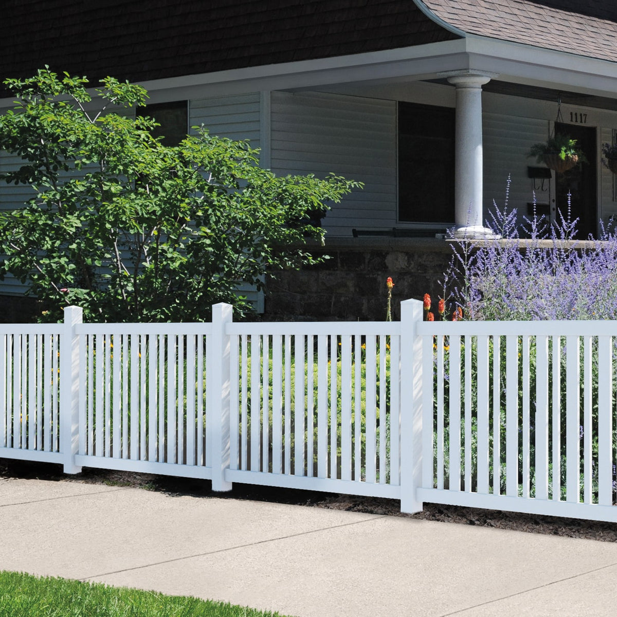 Outdoor Essentials Evanston 6-ft H x 4-in W White Vinyl Fence Post (Unassembled)