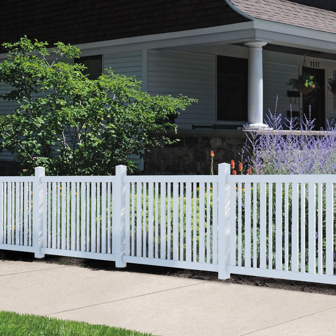 Outdoor Essentials Evanston 6-ft H x 4-in W White Vinyl Fence Post (Unassembled)