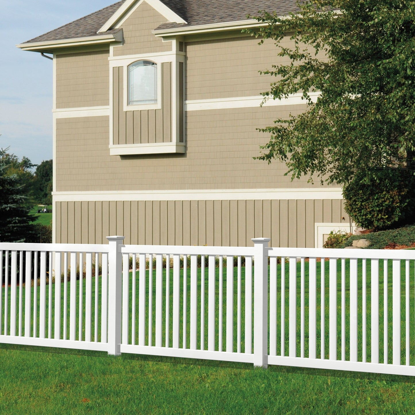Outdoor Essentials Evanston 6-ft H x 4-in W White Vinyl Fence Post (Unassembled)
