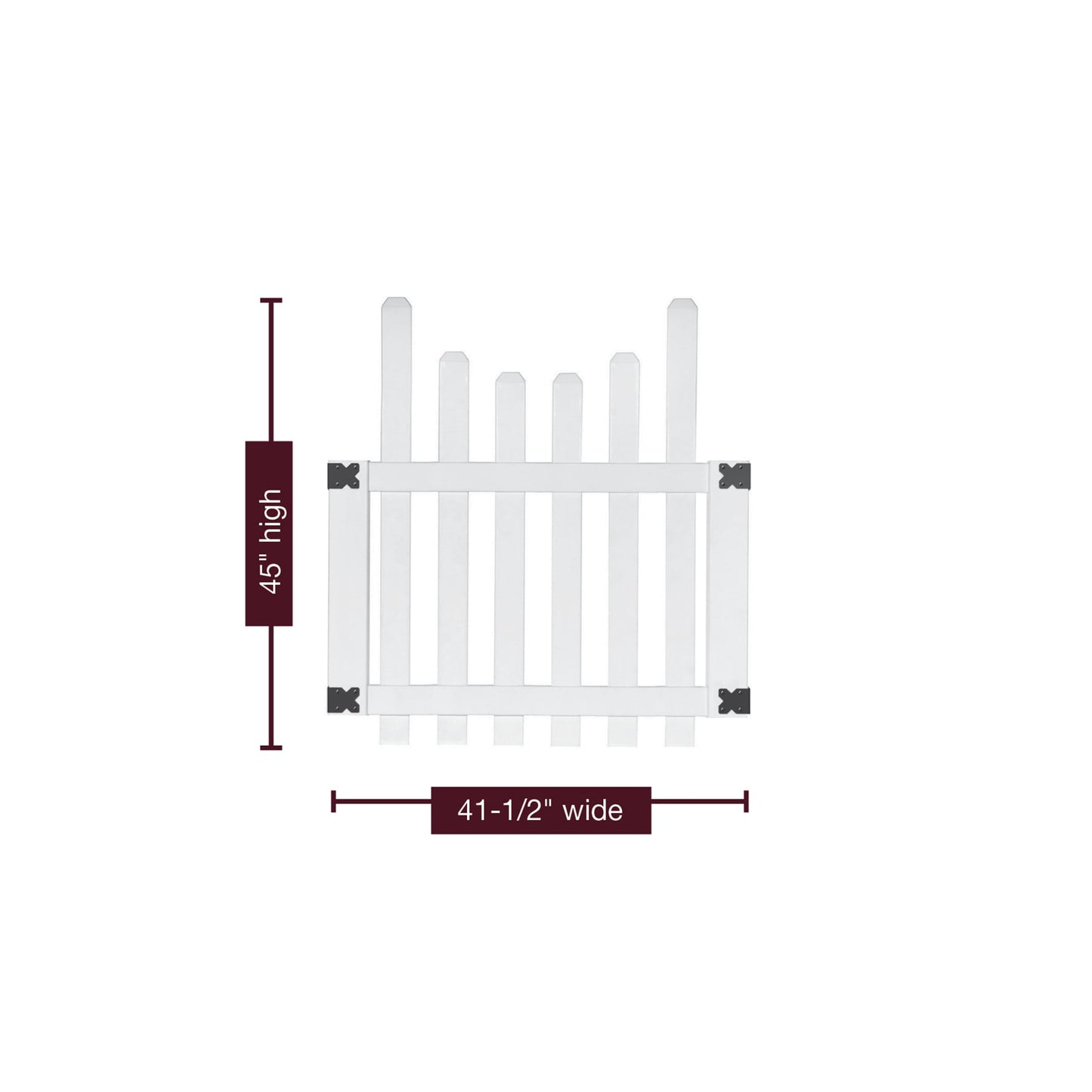 Outdoor Essentials Yorktown 4-ft H x 3.5-ft W White Vinyl Scallop Fence Gate Kit (Unassembled)