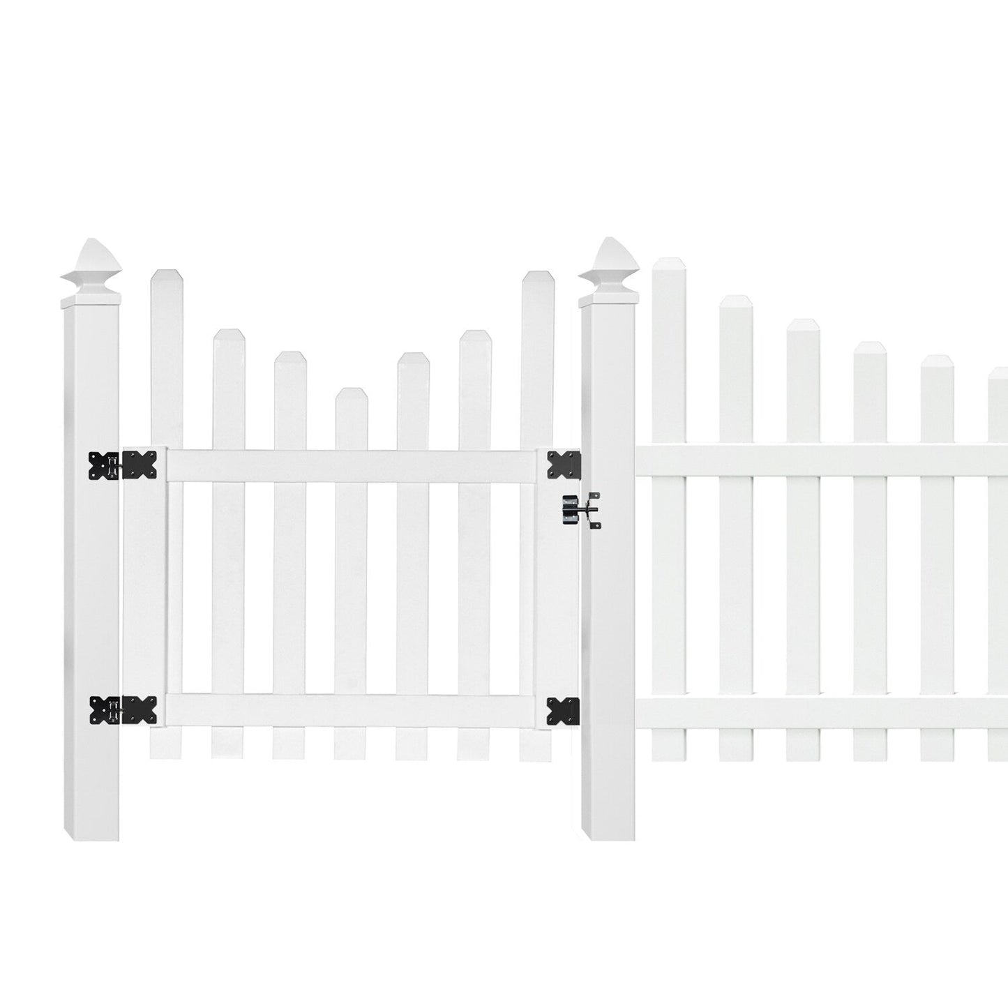 Outdoor Essentials Yorktown 4-ft H x 3.5-ft W White Vinyl Scallop Fence Gate Kit (Unassembled)