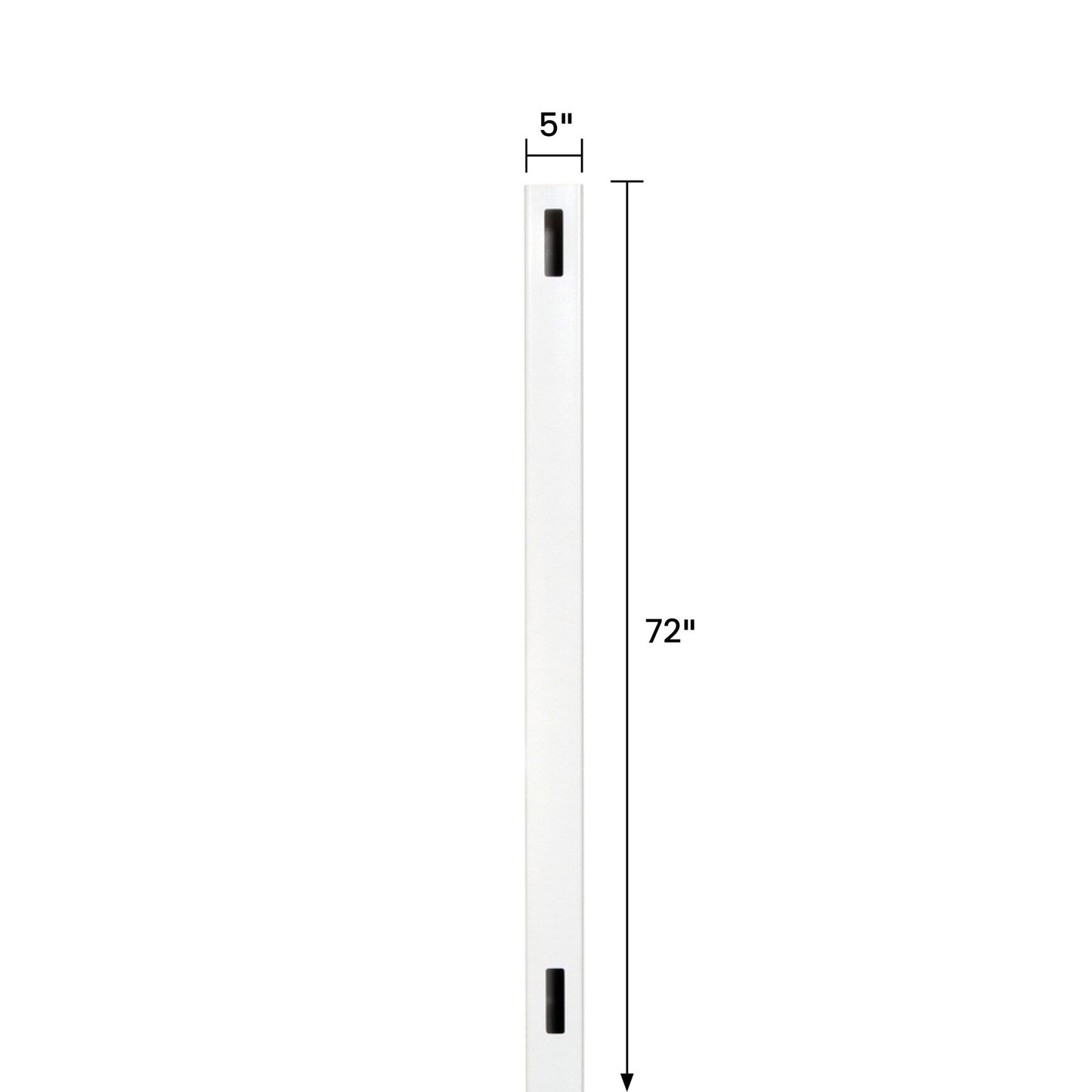Outdoor Essentials Woodbridge 6-ft H x 5-in W White Vinyl End Fence Post (Assembled)