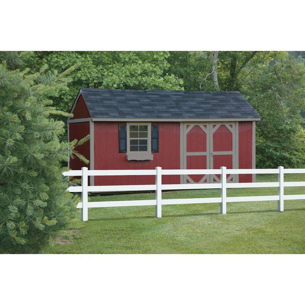 Outdoor Essentials Ranch 3-Rail 7-ft H x 5-in W White Vinyl Corner Fence Post (Unassembled)