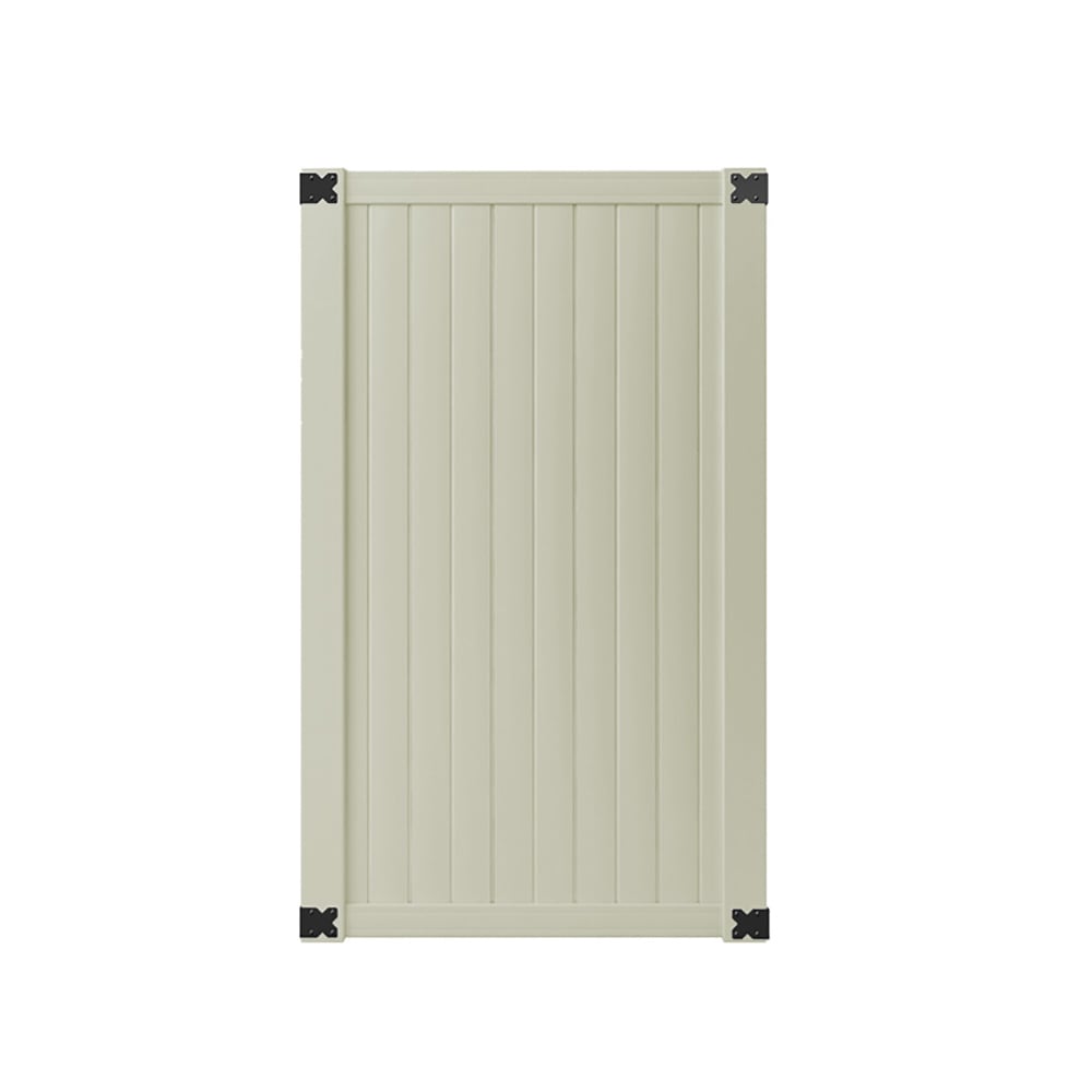 Outdoor Essentials 6-ft H x 3.5-ft W Tan Privacy Vinyl Fence Gate (Unassembled)