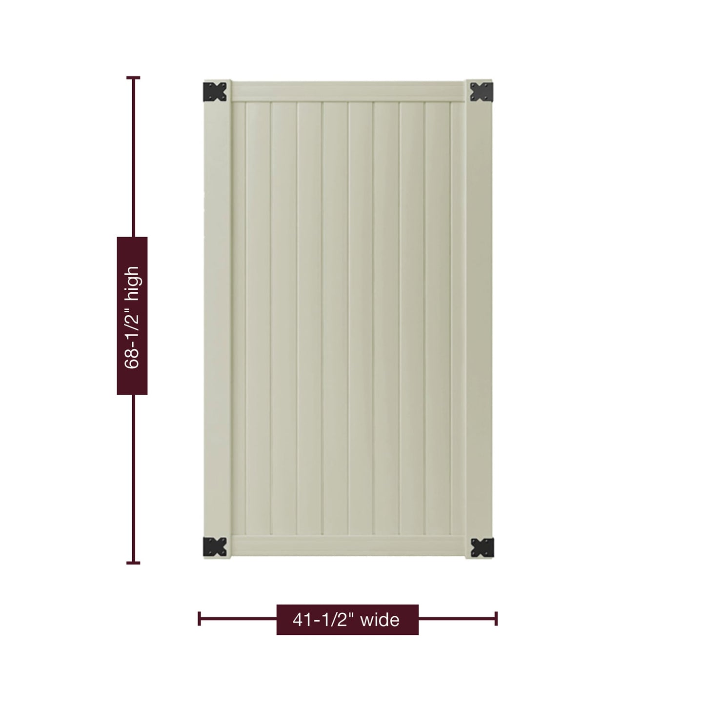 Outdoor Essentials 6-ft H x 3.5-ft W Tan Privacy Vinyl Fence Gate (Unassembled)