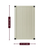 Outdoor Essentials 6-ft H x 3.5-ft W Tan Privacy Vinyl Fence Gate (Unassembled)