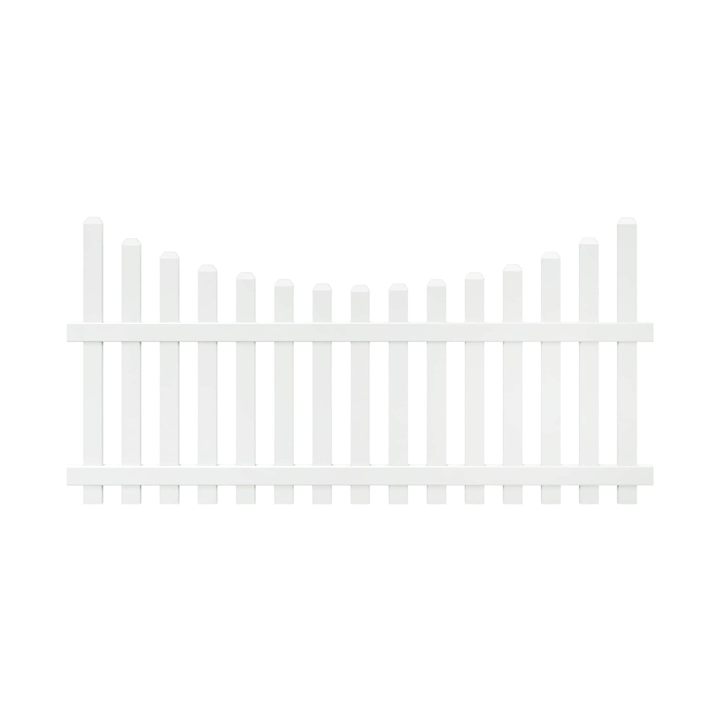 Outdoor Essentials Yorktown 4-ft H x 8-ft W White Vinyl Dog Ear Fence Panel (Unassembled)