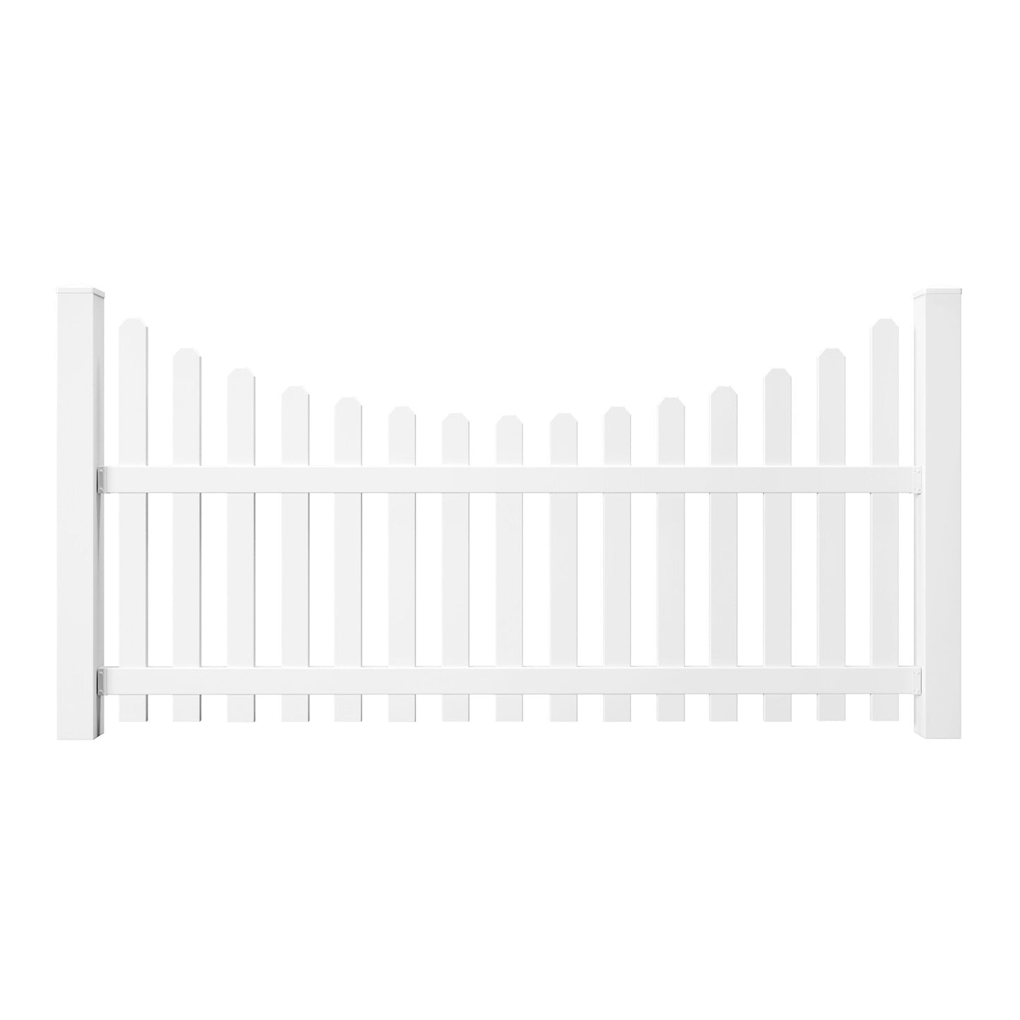 Outdoor Essentials Yorktown 4-ft H x 8-ft W White Vinyl Dog Ear Fence Panel (Unassembled)