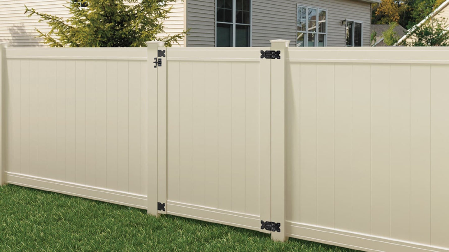 Outdoor Essentials Lakewood 8-ft H x 5-in W Tan Vinyl End Fence Post (Unassembled)