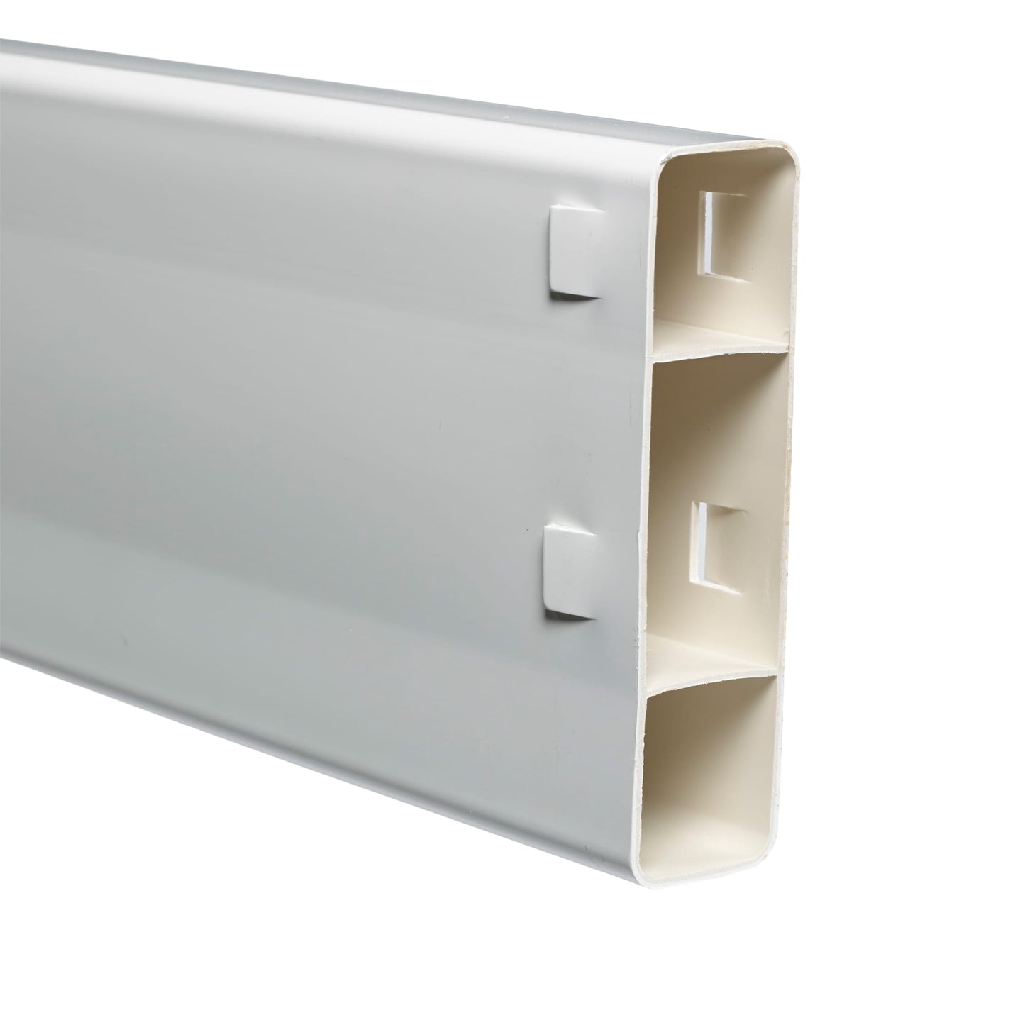 Outdoor Essentials 8-ft H x 0.5-ft W White Vinyl Flat-top Fence Rail (Unassembled)