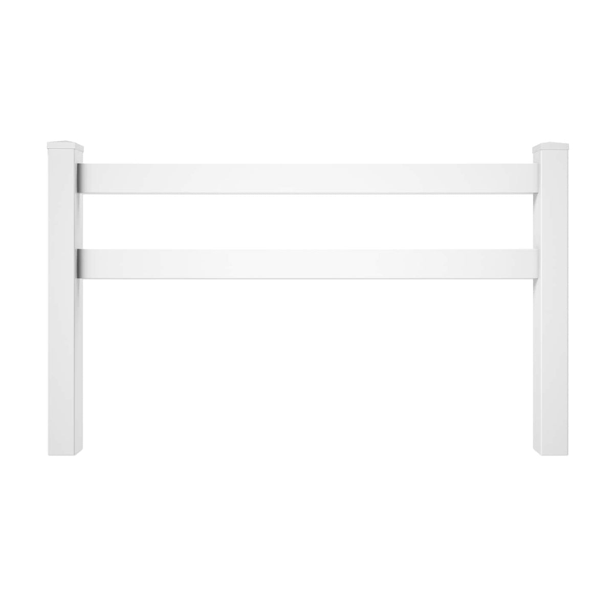 Outdoor Essentials 8-ft H x 0.5-ft W White Vinyl Flat-top Fence Rail (Unassembled)