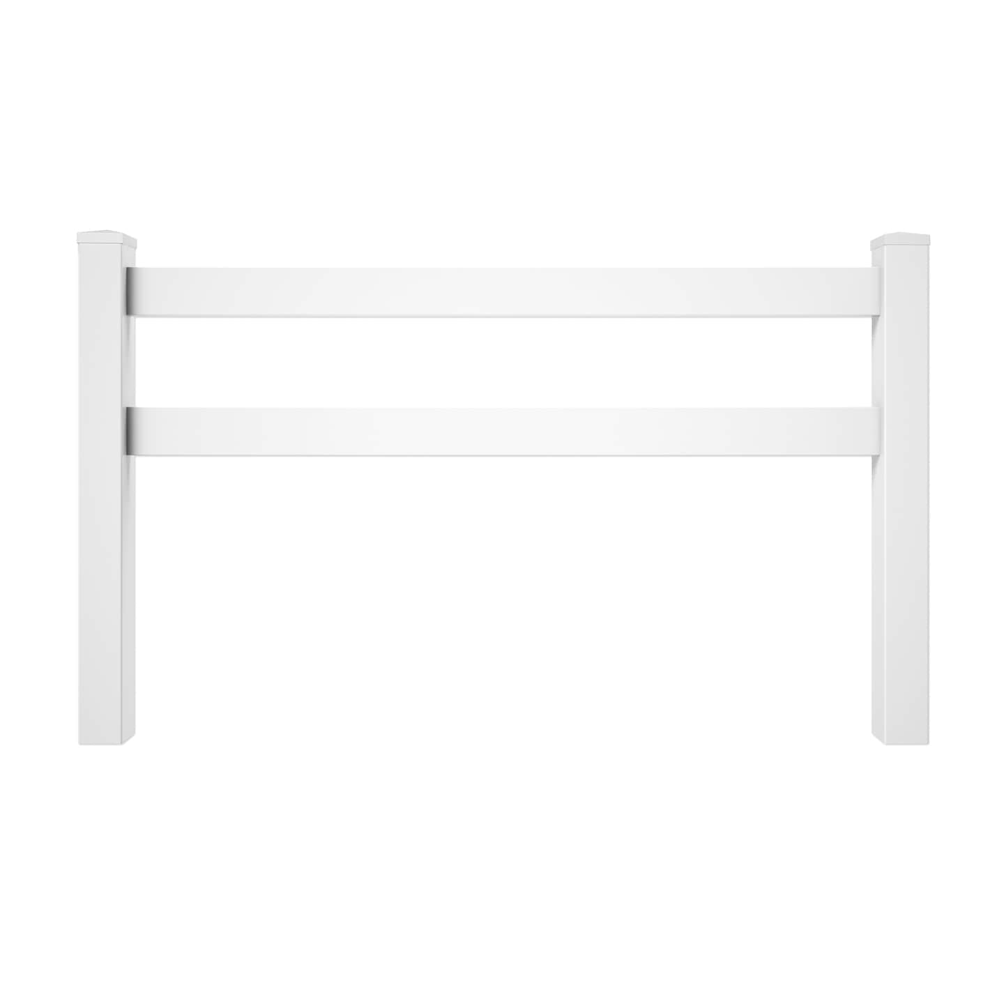 Outdoor Essentials 8-ft H x 0.5-ft W White Vinyl Flat-top Fence Rail (Unassembled)