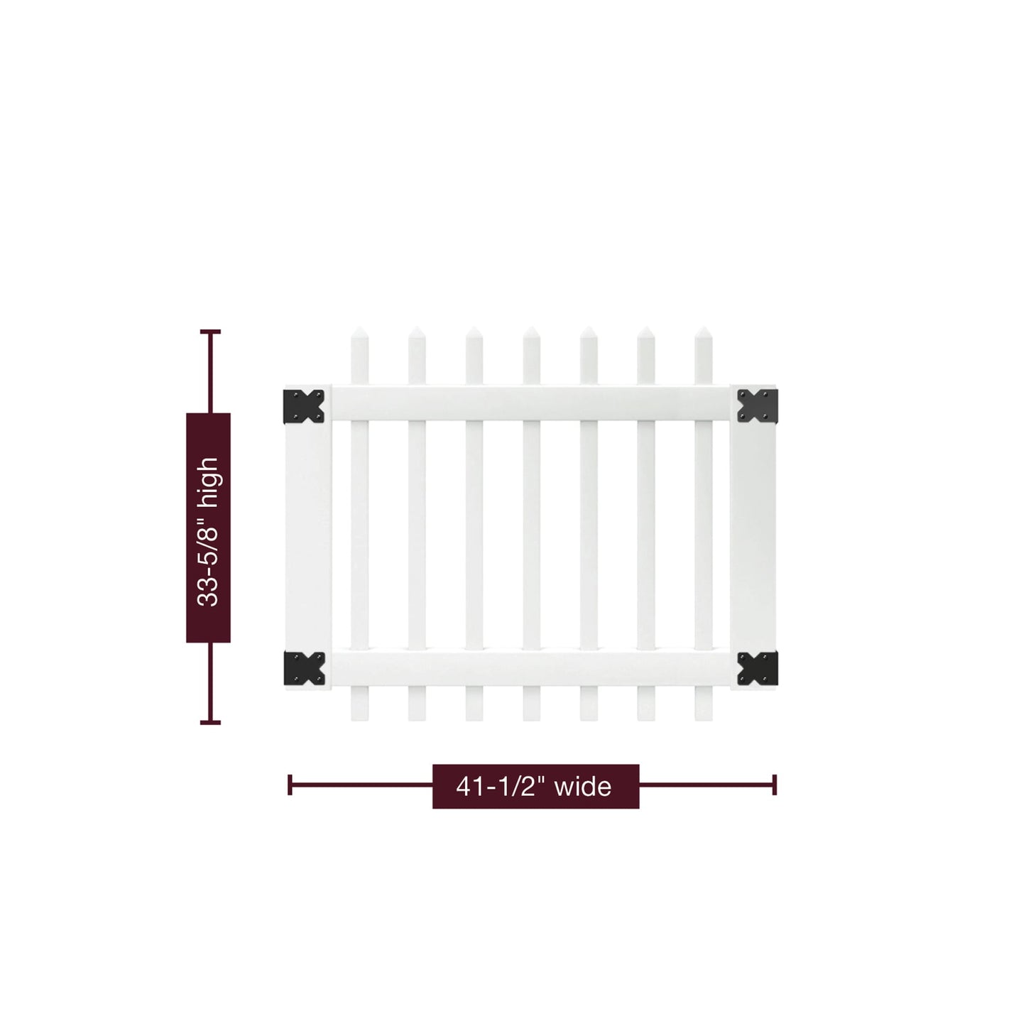 Outdoor Essentials PicketLock 3-ft H x 3.5-ft W White Vinyl Stockade Fence Gate Kit (Unassembled)