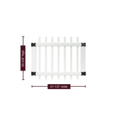 Outdoor Essentials PicketLock 3-ft H x 3.5-ft W White Vinyl Stockade Fence Gate Kit (Unassembled)