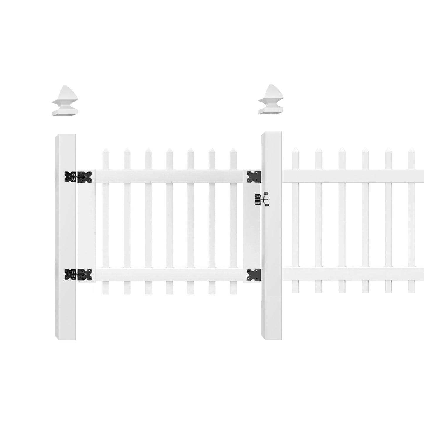 Outdoor Essentials PicketLock 3-ft H x 3.5-ft W White Vinyl Stockade Fence Gate Kit (Unassembled)