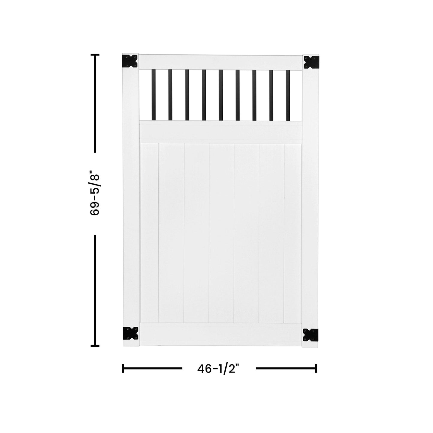 Outdoor Essentials Pro Series 6-ft H x 4-ft W White Privacy Vinyl Flat-top Fence Gate Kit (Unassembled)