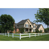 Outdoor Essentials Ranch 2-Rail 5-ft H x 5-in W White Vinyl End Fence Post (Unassembled)