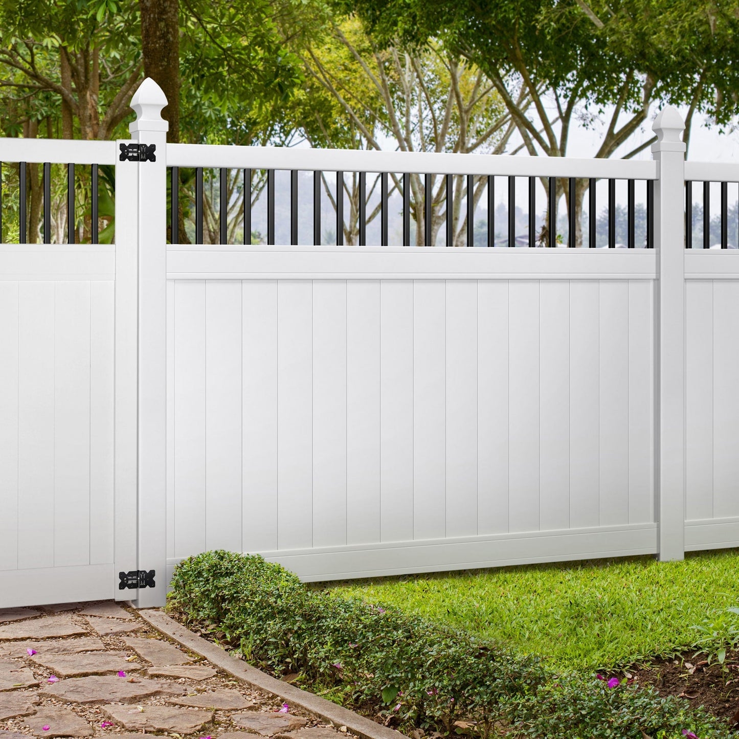 Outdoor Essentials Lakewood 8-ft H x 5-in W White Vinyl End Fence Post (Unassembled)